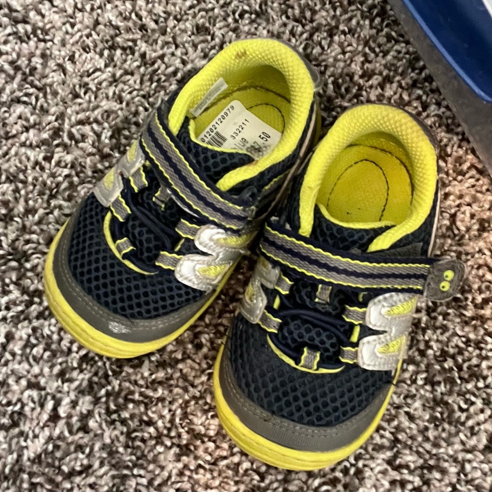 Kids Black and Yellow Sneakers
